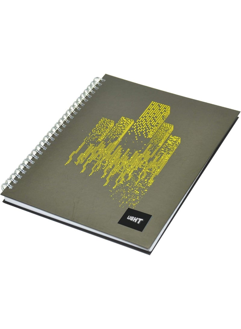 FIS Light Spiral Hard Cover Notebook Single Line (Pack of 5 Pcs X 100 Sheets) A5 Size - LINBSA51806 - Image 2